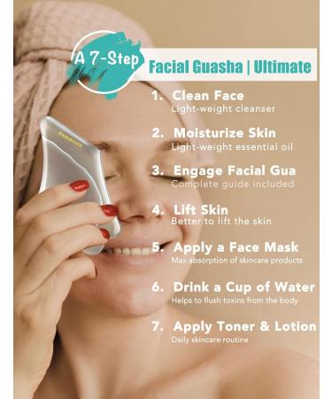 Authentic Agate Gua Sha Stone - Facial Sculpting & Lifting Tool | Genuine Agate Face Massager for Radiant Skin - Buy Online on GoSupps.com