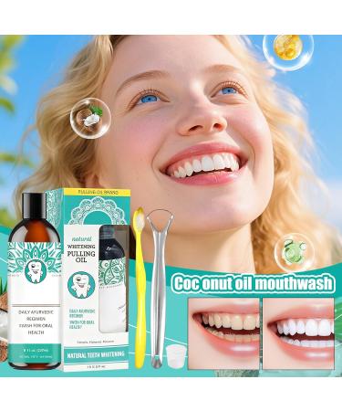 237ml Mouthwash Natural Alcohol-Free Gum Rinse - Column with Tongue Scraper and Toothbrush for Oral Hygiene Health and Dry Teeth Repair for Travel and Adults - Buy Online on GoSupps.com