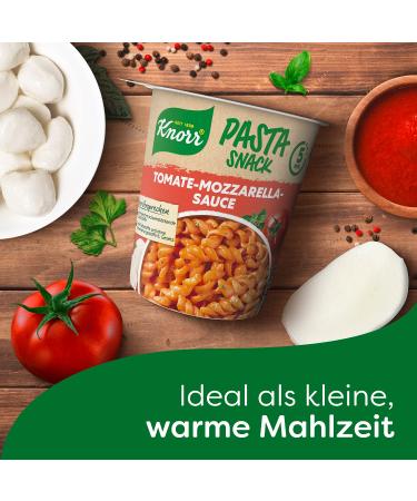 Buy KNORR Pasta Snack with Tomato-Mozzarella Sauce - Quick & Delicious Instant Pasta (2 Pack 144g) - Fast International Shipping - Buy Online on GoSupps.com