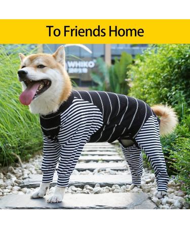 Buy Black Dog Operating Suit - Breathable Recovery Pajamas for Post-Op Healing Anti-Lick Size L (1 Pack) - Ideal for Pets - Buy Online on GoSupps.com
