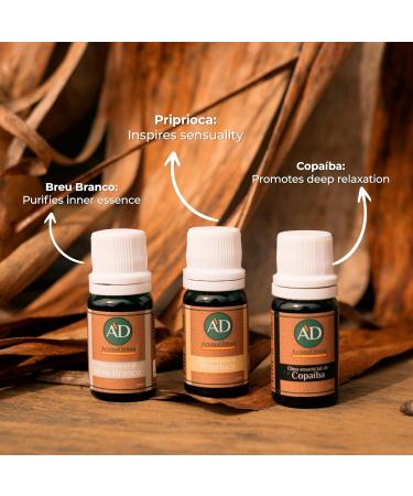 Amazonian Rainforest Essential Oil Kit Breu Branco Copaiba & Priprioca | 4 Pure Oils 2 Ounces | Sustainable Traditional Healing Gift Set - Buy Online on GoSupps.com