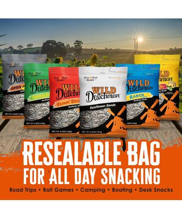 Wild Dutchman Roasted Sunflower Seeds - Salted Original Flavor 13 oz Resealable Bag | Ultimate Freshness & Easy Pour Snack - International Shipping Available - Buy Online on GoSupps.com