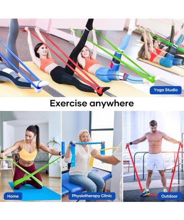 Fokky Fitness Straps 4-Set | Resistance Bands with 4 Levels & Carrying Bag | Ideal for CrossFit Yoga Pilates | Muscle Building for Men & Women - Buy Online on GoSupps.com
