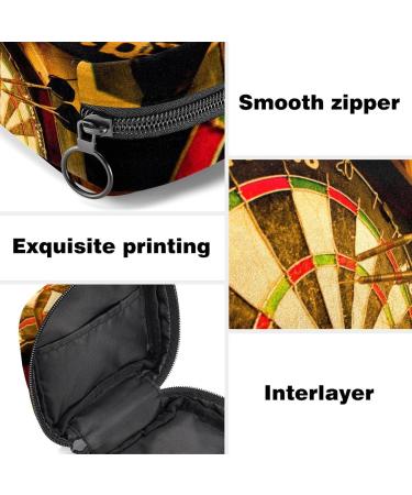 Menstrual Pad Bag with Zipper - Stylish Tampons Collection Bag for Women & Girls | Cool Sports Darts Design - Buy Online on GoSupps.com