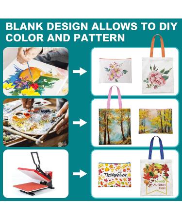 30 Pack Sublimation Blanks Tote bags MAFYE Reusable Grocery Bags DIY Heat Transfer Canvas Tote Bags Cosmetic Makeup Bags Shopping Bags with Customized ColorÂ for DIY Advertising Christmas Craft Gift - Buy Online on GoSupps.com