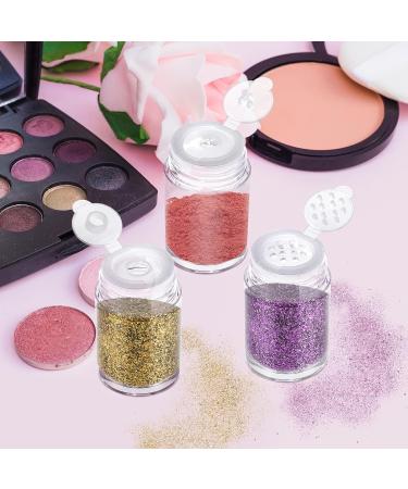 RAYNAG Set of 6 Mini Empty Loose Powder Bottles for Cosmetic Glitter & Eye Shadow - Travel-Friendly with Sifter and Lids - Buy Online on GoSupps.com
