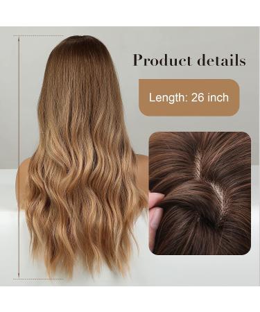 Buy Haircube Long Blonde Ombre Wig - Wavy Curly Middle Part Synthetic Hair for Women | 66.04 cm | Perfect for Parties & Daily Use - Buy Online on GoSupps.com