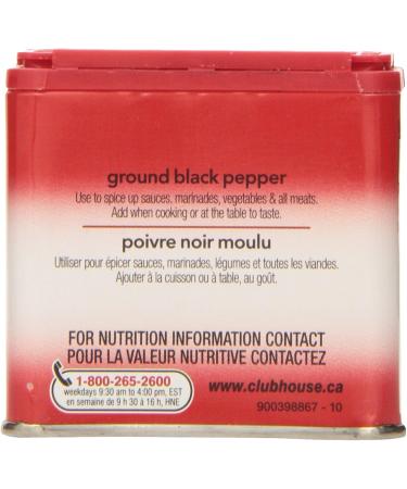 Club House Quality Natural Herbs & Spices Ground Black Pepper Plastic Can 39g - Buy Online on GoSupps.com