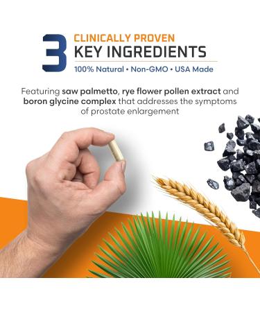 Ben's Natural Health Prostate Power Supplement High-Strength Prostate Support with Saw Palmetto Rye Flower Pollen & Boron Glycine Complex 60 Capsules 3 Pack 60 Count (Pack of 3) - Buy Online on GoSupps.com