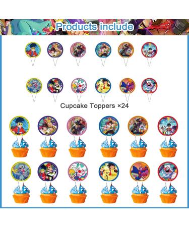37Pcs Akedo Ultimate Cake Toppers Cupcake Toppers Akedo Ultimate Cake Decorations Arcade Warriors Birthday Party Supplies Decorations - Buy Online on GoSupps.com