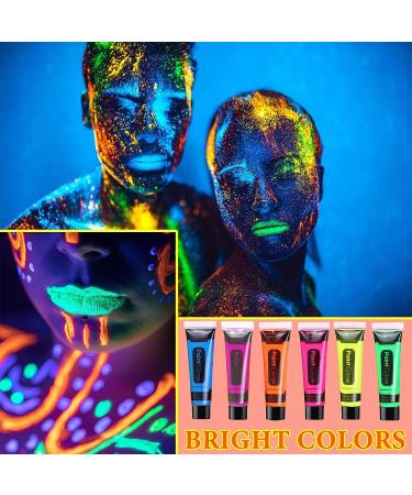 WENJLYJ 6 PCS Glow Body Paint Set - Neon Party Supplies for Adults & Kids - Face Glitter Paint, Body Glow Powder, Facial Highlighter Kits - Buy Online on GoSupps.com
