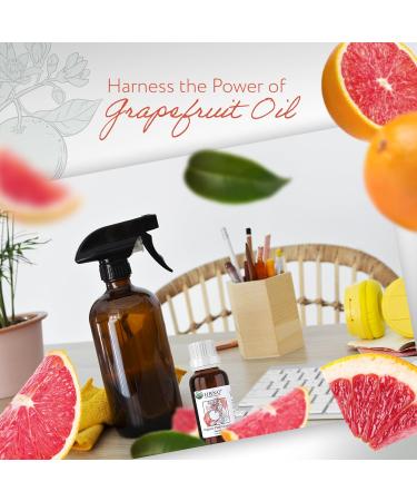 HBNO Organic Grapefruit Essential Oil - USDA Certified 1 oz (30ml) for Aromatherapy DIY & Fragrances - Cold Pressed Quality - Buy Online on GoSupps.com