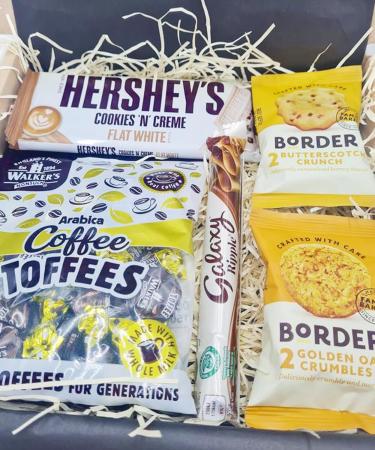 Inside the Box Gifts Coffee Gift Box with Biscuits and Chocolates (Coffee with Biscuits Sweets & Chocolate Flat Box) | Birthday Thank you Thinking of You Gift idea for Wife Mum Friend - Buy Online on GoSupps.com