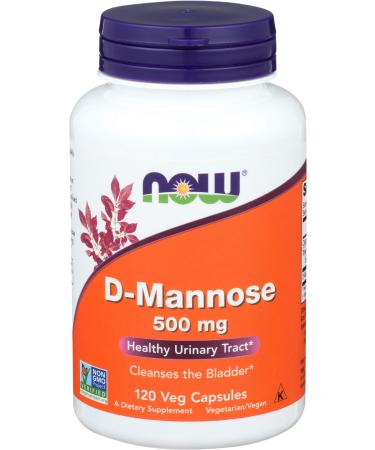 Now Foods D-Mannose 500 mg 120 Veg Capsules
