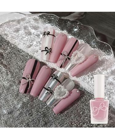 Nude Pink Nail Polish Varnish Gel Long Lasting Quick Dry Nail No Need Cure Chip-resistant Nail Varnish Large Volume 10ML Easy to Apply Nail Polish Gift for Women & Girls - Buy Online on GoSupps.com