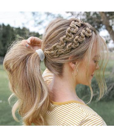 200PCS Guoxi High Elastic Soft Hair Ties Seamless Ponytail Holders Hair Scrunchies - 5 Colors, No Damage - Brown - Buy Online on GoSupps.com