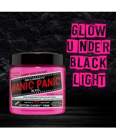 Manic Panic 8oz High Voltage Classic Cream Hair Dye (Cotton Candy Pink) - Vibrant Color Formula - Buy Online on GoSupps.com