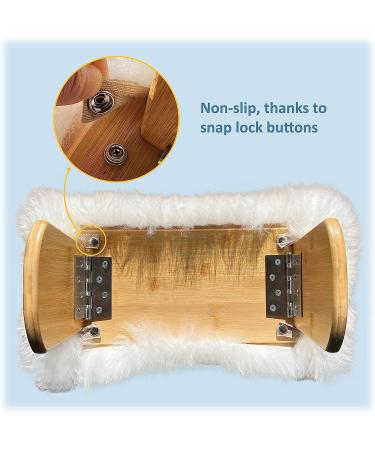 Luxury Sheepskin Meditation Bench Seat Cover for Deeper & Longer Meditation - Ergonomic Design for Back and Knee Support - Enhance Health & Wellbeing - Buy Online on GoSupps.com