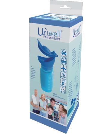 Double Pack Uriwell - 2x 800ml Reusable Mobile Urinal for Travel & Outdoor Use | International Shipping Available - Buy Online on GoSupps.com
