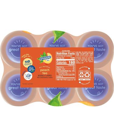 Snapple Lot de 6 bouteilles en plastique de 473 ml la p che 473 ml - Buy Online on GoSupps.com