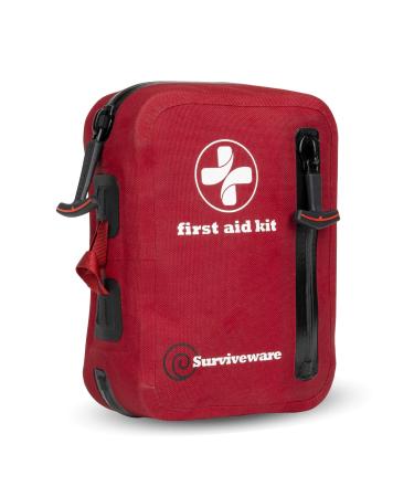 Surviveware Waterproof Premium First Aid Kit for Cars, Boats, Trucks, Hurricanes, Tropical Storms and Outdoor Emergencies - Small Kit - 100 Piece Small (Pack of 1)
