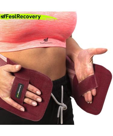 Feel Recovery Back Bandage - Adjustable Support Belt for Men & Women | Relief for Sciatica Herniated Disc & Lower Back Pain | Ideal for Work & Sports (S Bordeaux) - Buy Online on GoSupps.com