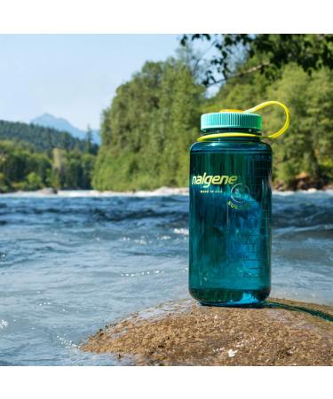 Nalgene Unisex Adult Wide Mouth Sustain Bottle 1L - Eco-Friendly Cerulean | International Shipping Available - Buy Online on GoSupps.com