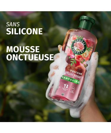 Herbal Essences Douceur Shampoo Rose Scent 2x250ml Helps Make Dry Hair Silky Rose Essence and Naturally Derived Ingredients Silicone Free Vegan and Cruelty Free - Buy Online on GoSupps.com