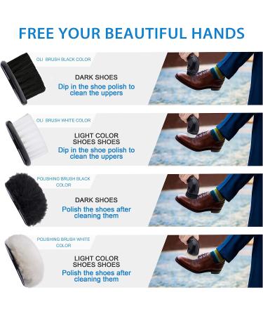Sansent Electric Shoe Shine Kit - Wireless Leather Care Brush for Dark Black Shoes - Buy Online on GoSupps.com