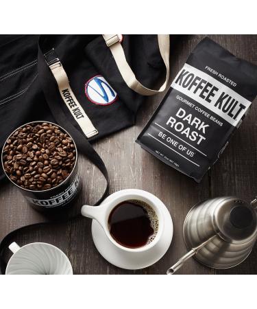 Koffee Kult Dark Roast Whole Coffee Beans - Small Batch Artisan Blend - 32oz Arabica Espresso Beans - Buy Online on GoSupps.com