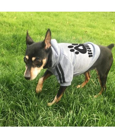 Dolahovy Dogs Hoodie - Stylish Winter Sweater Vest for Small & Medium Dogs Cats | Cozy Autumn Pet Outfit for Chihuahuas & Teddy Breeds - Size 3XL Gray - Buy Online on GoSupps.com