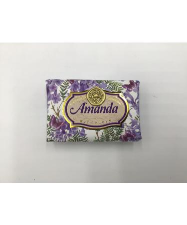 Amanda - Gift Soap Bar For Her Birthday Rose Scent Mum Grandmother Cleanser Lather Present Girl