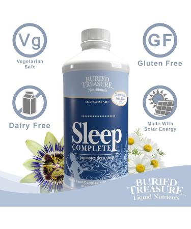Buried Treasure Sleep Complete - Herbal Sleep Aid with Chamomile, Melatonin & Lemon Balm - 16 oz - Buy Online on GoSupps.com
