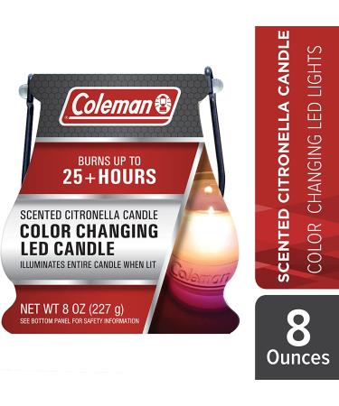 Coleman Color Changing LED Citronella Outdoor Candle - 8 oz (Boxed) - Buy Online on GoSupps.com