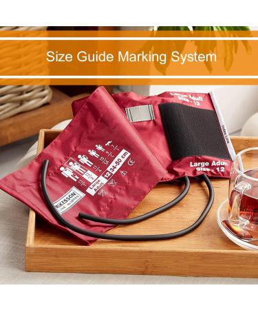 McKesson LUMEON Nylon Blood Pressure Cuff - Burgundy Adult Medium 34-50 cm - 1 Count - Buy Online on GoSupps.com