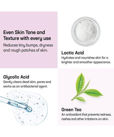 Azani Bump Eraser Body Scrub | 5% Glycolic & Lactic Acid Exfoliator | For Keratosis Pilaris, Body Acne, Ingrown Hair & Razor Bumps | Smooths Rough Patches on Knees, Arms & Neck | 3.5 Oz - Buy Online on GoSupps.com