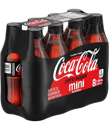 Diet Coke Coca-Cola Zero Sugar 300mL Mini Bottles Pack of 8 - Buy Online on GoSupps.com