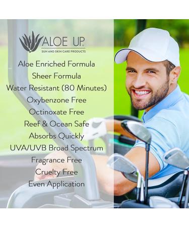Aloe Up Sport SPF 50 Unscented Sunscreen Spray - 6 oz | Quick-Drying & Non-Greasy | Made in USA | Reef Safe Sun Protection - Buy Online on GoSupps.com