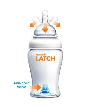 Munchkin Latch BPA-Free Baby Bottle 8oz - White, 1 Pack - Buy Online on GoSupps.com