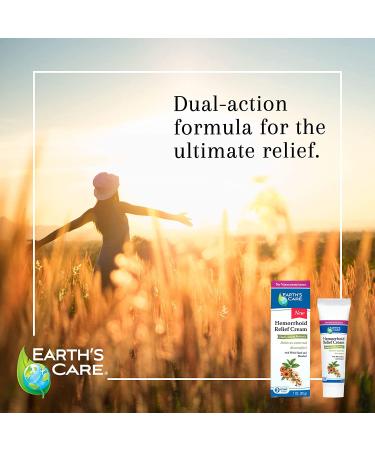Earth's Care Hemorrhoid Relief Cream | Witch Hazel & Menthol | 1 oz (28 g) - Buy Online on GoSupps.com