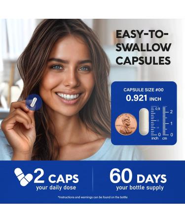 Magnesium Citrate Capsules 1000mg | High Absorption Supplement - Sleep Muscle & Heart Support - Vegan | Non-GMO - Made in USA - As Powder | Pills | Tablets - 120 Capsules 2 Month Supply 120 Count (Pack of 1) - Buy Online on GoSupps.com