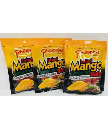 Philippine Brand Dried Mango Tamarind Balls 3.53oz Pouches (Pack of 10) - Sweet & Tangy Snack - Buy Online on GoSupps.com