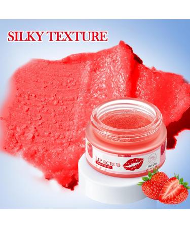 2PCS Strawberry & Orange Conditioning Lip Scrub Kit Moisturizing Lip Sleeping Mask Long Lasting Hydrating Lip Scrubber Exfoliator Lip Care Products for Men & Women - Buy Online on GoSupps.com