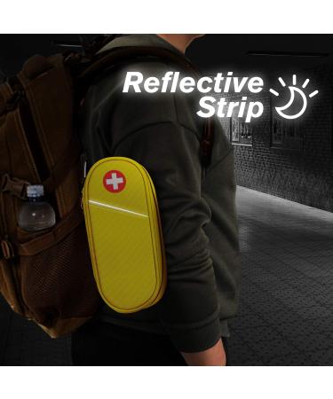 Sithon Epipen Medical Carrier Bag - Portable Organizer for 2 EpiPens Inhalers & Allergy Essentials | Yellow - International Shipping Available - Buy Online on GoSupps.com