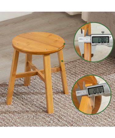 Bamboo Step Stool Shoe-Changing Round Foot Stool Multi-Functional Wooden Stool Dibiao for Shower Leg Shaving Foot Rest Small - Buy Online on GoSupps.com