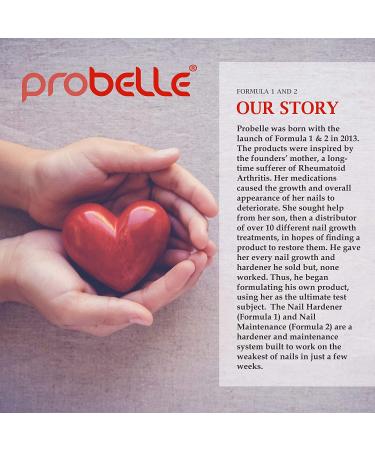 Probelle Nail Hardener Formula 1 - Extra Strong Treatment for Brittle Nails | Repair, Grow, and Restore Weak Nails | Helps with Splitting, Breaking, and Peeling Nails | Sheer White 0.51 Fl Oz - Buy Online on GoSupps.com