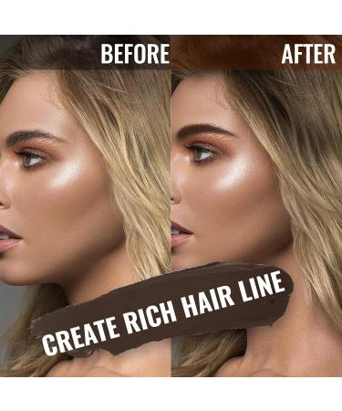 Eyebrow Stamp Kit with 10 Stencils - Waterproof Brow Pomade for Perfect Brows | Long Lasting, Pigmented & Easy to Use - Black Brown - Buy Online on GoSupps.com