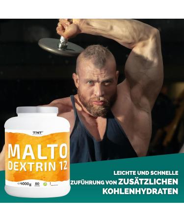 TNT Maltodextrin 12 - 4kg | 100% Carbohydrate Powder for Sports Fitness & Bodybuilding - Tasteless Performance Fuel - Buy Online on GoSupps.com