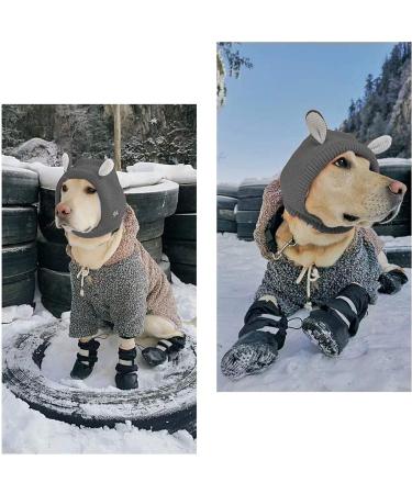 Hipaw XL Outdoor Dog Boots - Winter Dog Shoes Non-slip for Snow Rain - Black - Insole width 3.15 - Buy Online on GoSupps.com