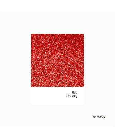 Hemway Eco-Friendly Biodegradable Glitter 100g - Vegan Cosmetic Safe Sparkle for Face Eyes Body Hair & Craft - Red Festival Makeup 0.6mm - Buy Online on GoSupps.com